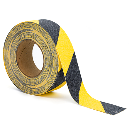 6" x 60' Black/Yellow Striped Heavy-Duty Tape Logic<span class='rtm'>®</span> Anti-Slip Tape