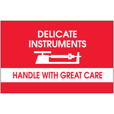 3 x 5" - "Delicate Instruments - HWC" Labels