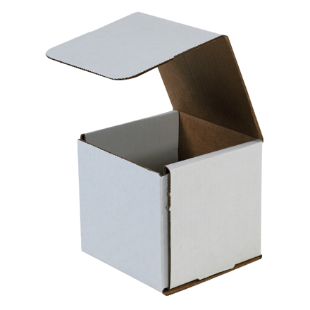 5 x 5 x 5" White Corrugated Mailers