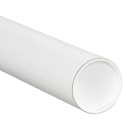 4 x 26" White Tubes with Caps