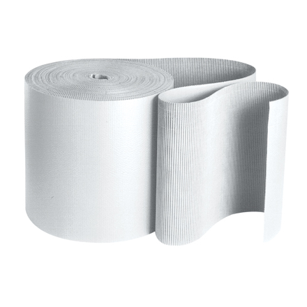 15" x 900' - B Flute White Singleface Corrugated Roll- Heavy Duty