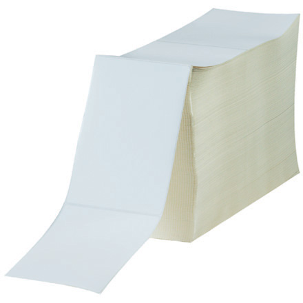 4 x 8" White Direct Thermal Label Fanfold