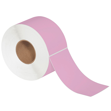 4 x 8" Pink Thermal Transfer Labels