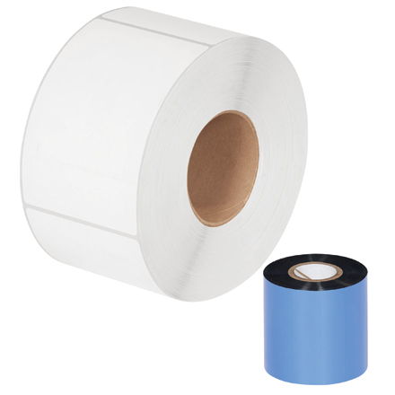 3.27" x 984' Black Thermal Transfer Ribbons- Wax