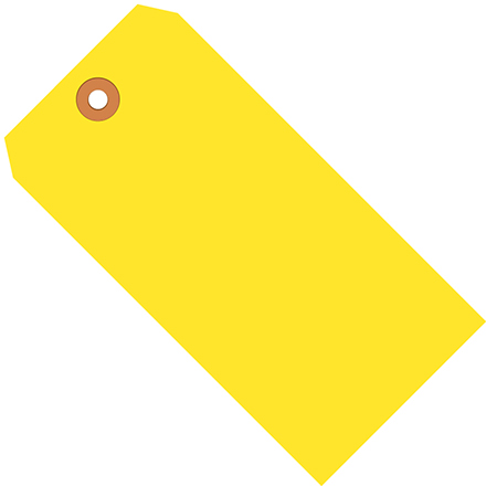 3 <span class='fraction'>1/4</span> x 1 <span class='fraction'>5/8</span>" Yellow 13 Pt. Shipping Tags